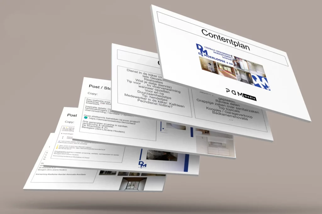 creatief collectief de moerloose contentplan social media